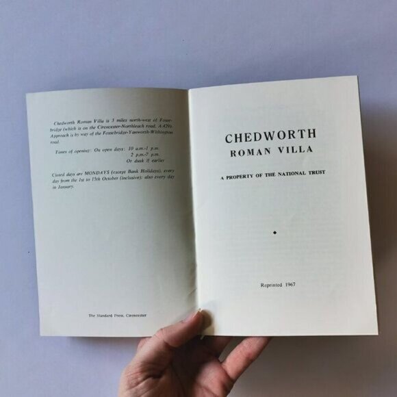 1967 Chedworth Roman Villa Pamphlet, Vintage UK Tourist Souvenir - Picture 5 of 8